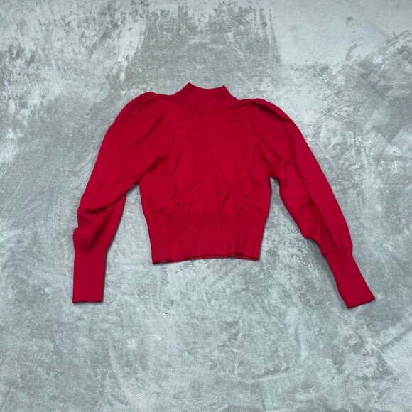 Express Red Mock Neck Long Sleeve Sweater Women’s M Cozy Pullover a0456 - Picture 1 of 9
